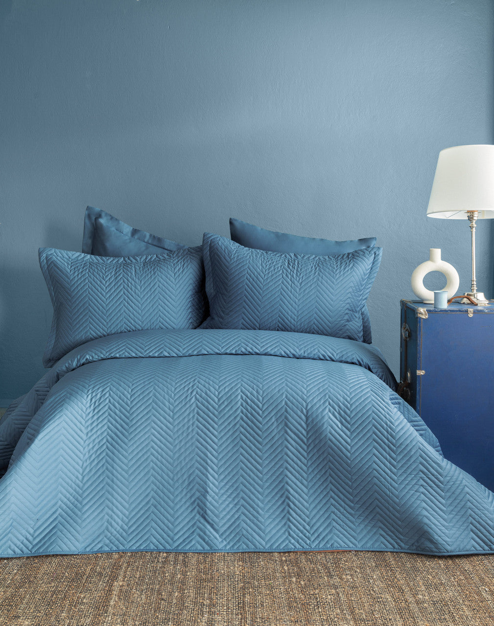Cuvertură De Pat Simply Satin Sky Blue