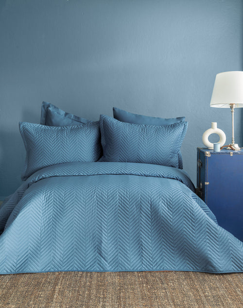 Cuvertură De Pat Simply Satin Sky Blue